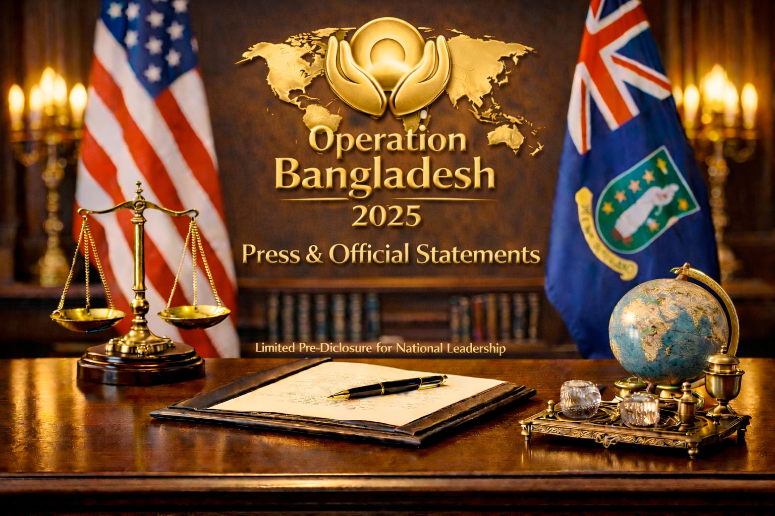 Morad Shaker - Founder of Shaker Global Holdings Press and Official Statements Notice for Operation Bangladesh