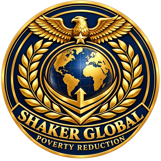 Shaker Global Poverty Reduction Logo